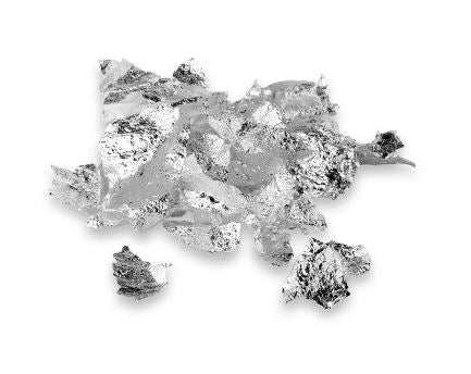Edible silver flakes