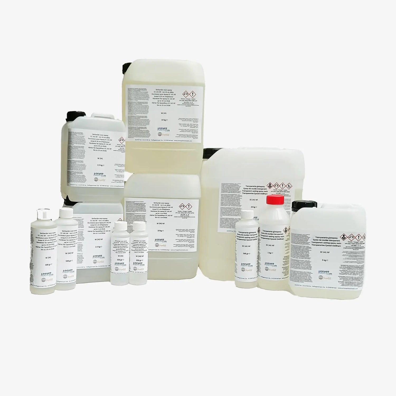 Transparante gietepoxy EC 141 + W242 tot 1 cm dikte