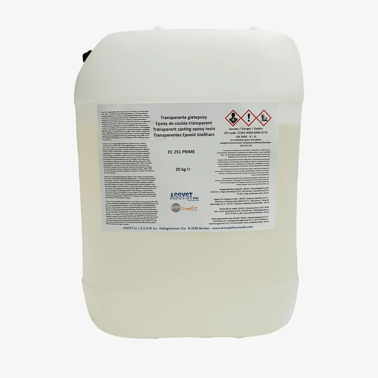 Flexibele transparante gietepoxy EC 251