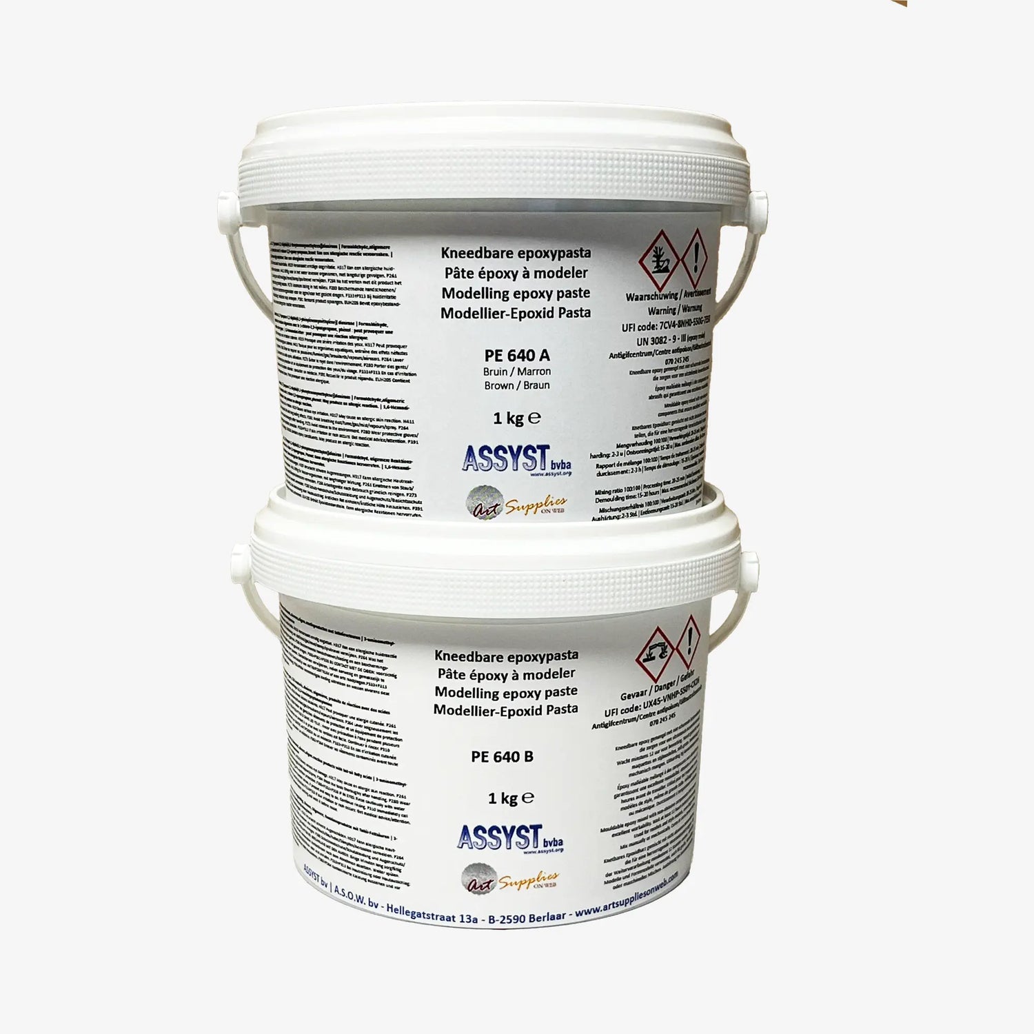 Kneadable epoxy paste A+B