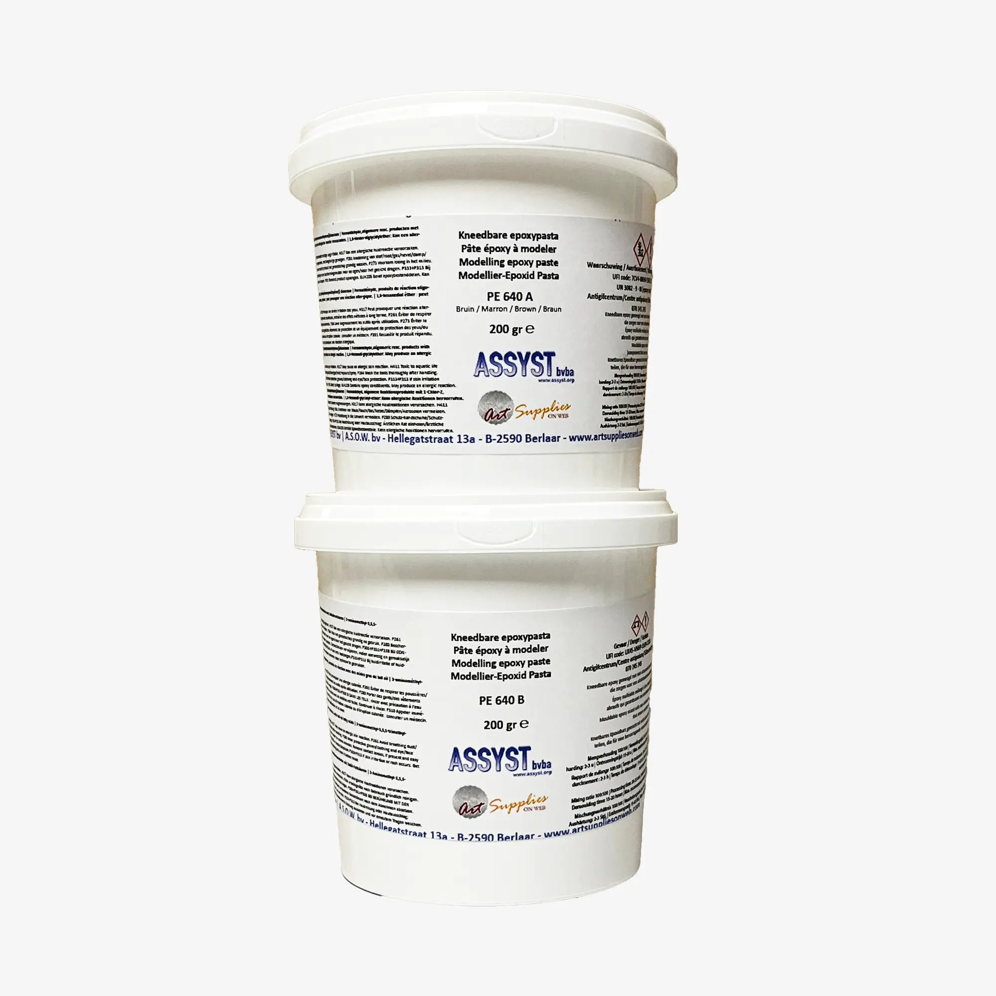 Kneadable epoxy paste A+B