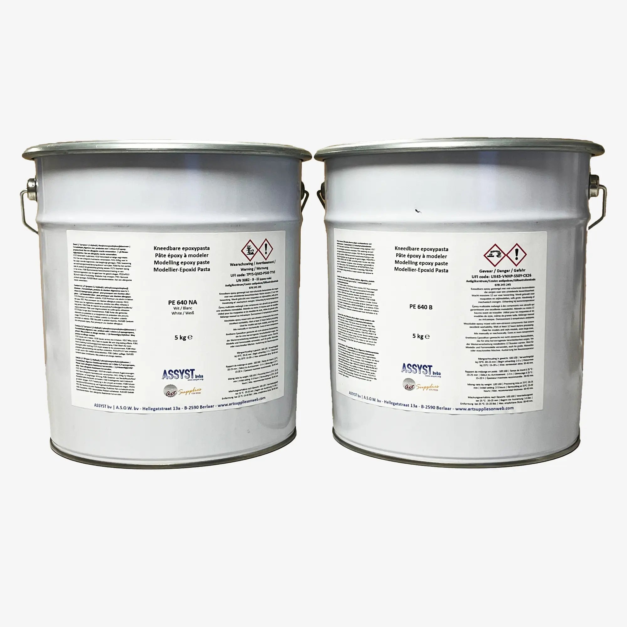 Kneadable epoxy paste A+B