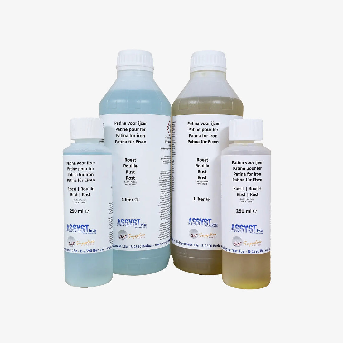 Metallpatina Rost auf Eisen A+B