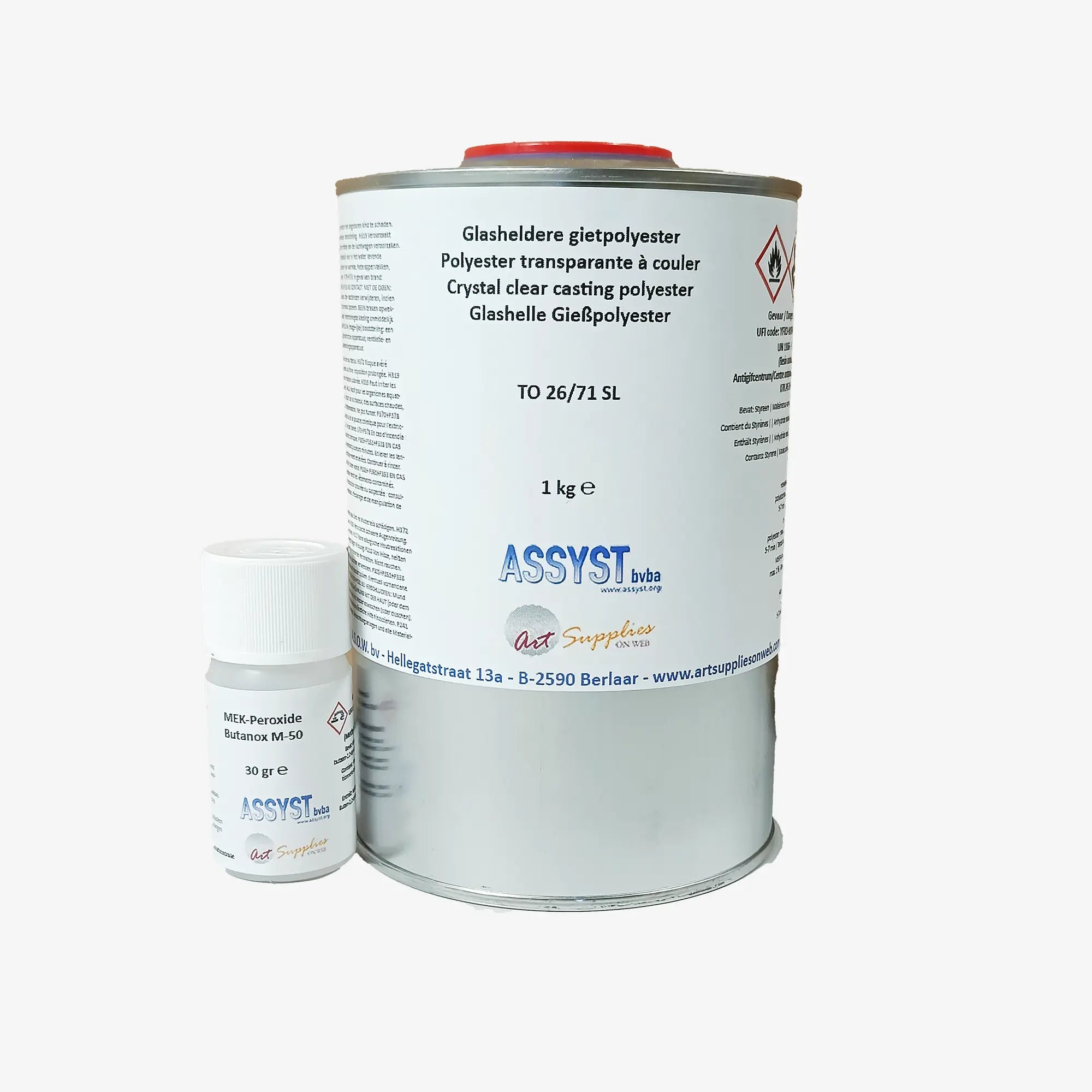 Résine polyester à couler transparente 26/71 + durcisseur