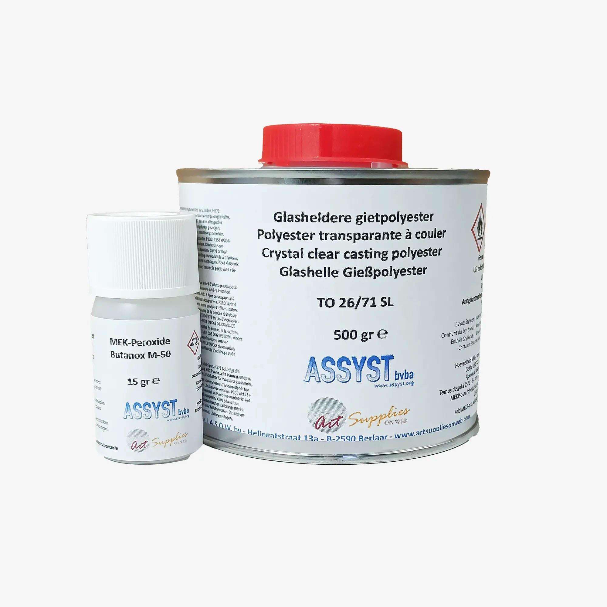 Résine polyester à couler transparente 26/71 + durcisseur