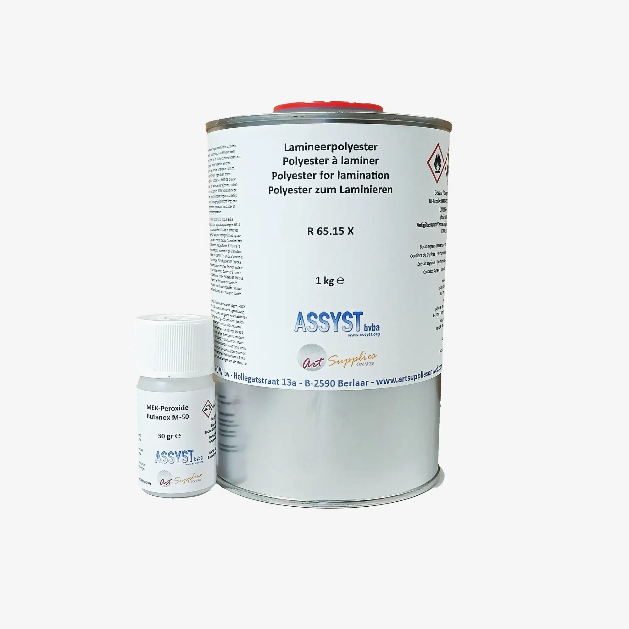 Laminating polyester resin 65.15 + hardener