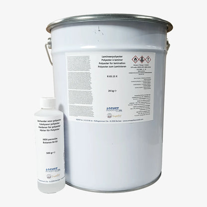 Laminating polyester resin 65.15 + hardener