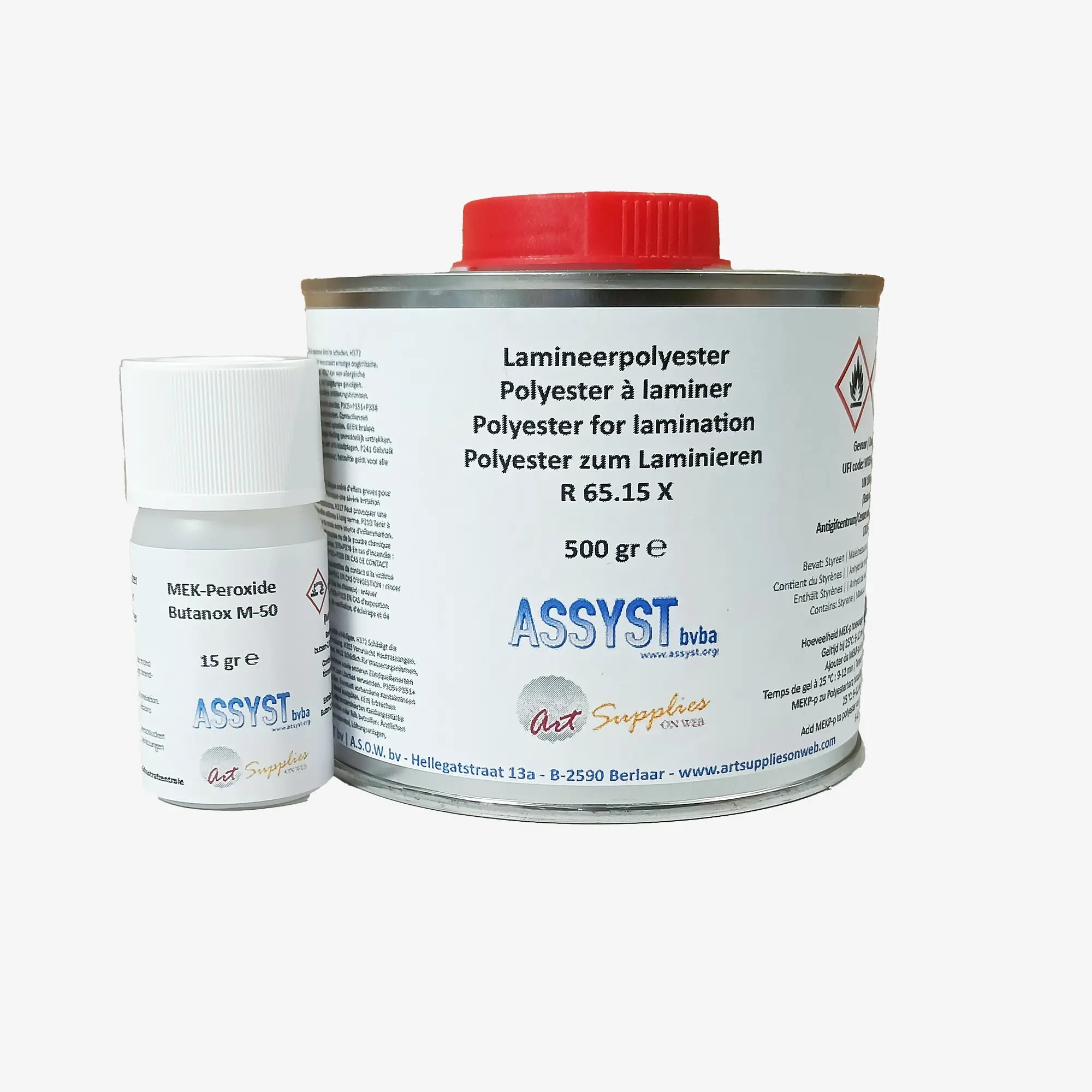 Laminating polyester resin 65.15 + hardener