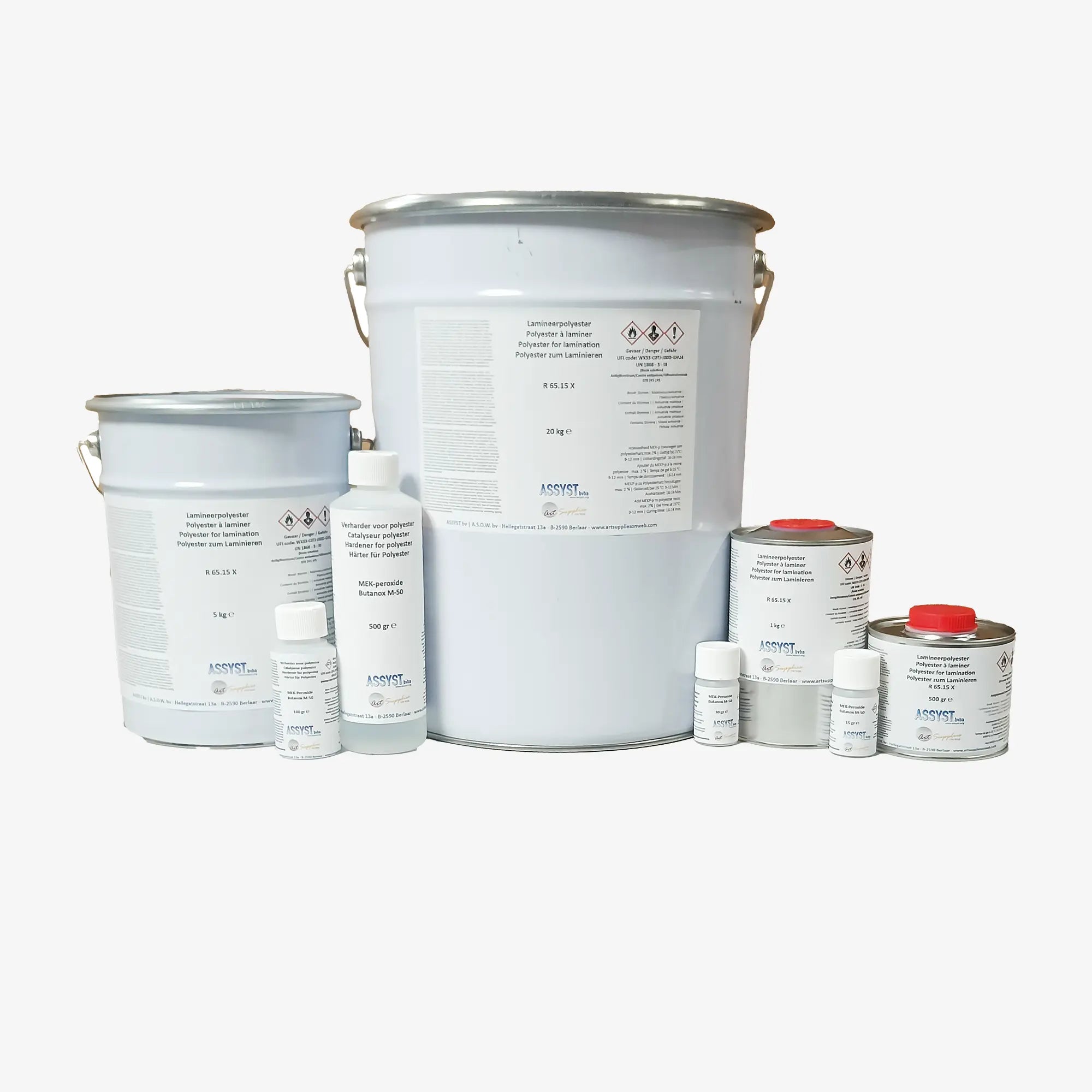 Laminating polyester resin 65.15 + hardener